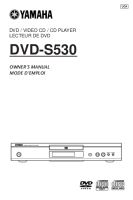 Yamaha DVDS-530 - Owners Manual
